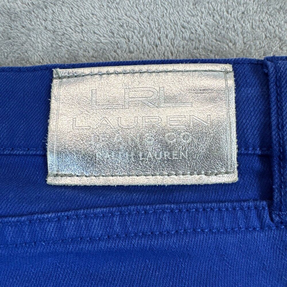 Lauren Ralph Lauren Jeans Womens 6P Blue Zipper Pocket Stretch Denim Ankle Pants - Picture 14 of 14